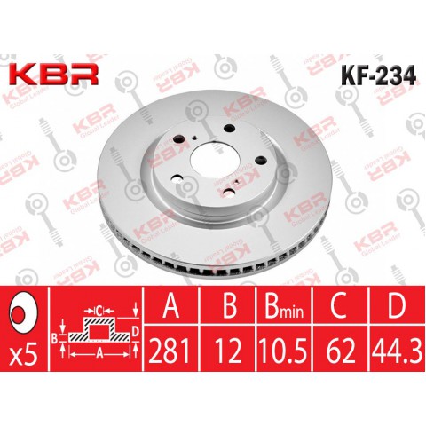 KF234   –   BRAKE DISC  Rear    