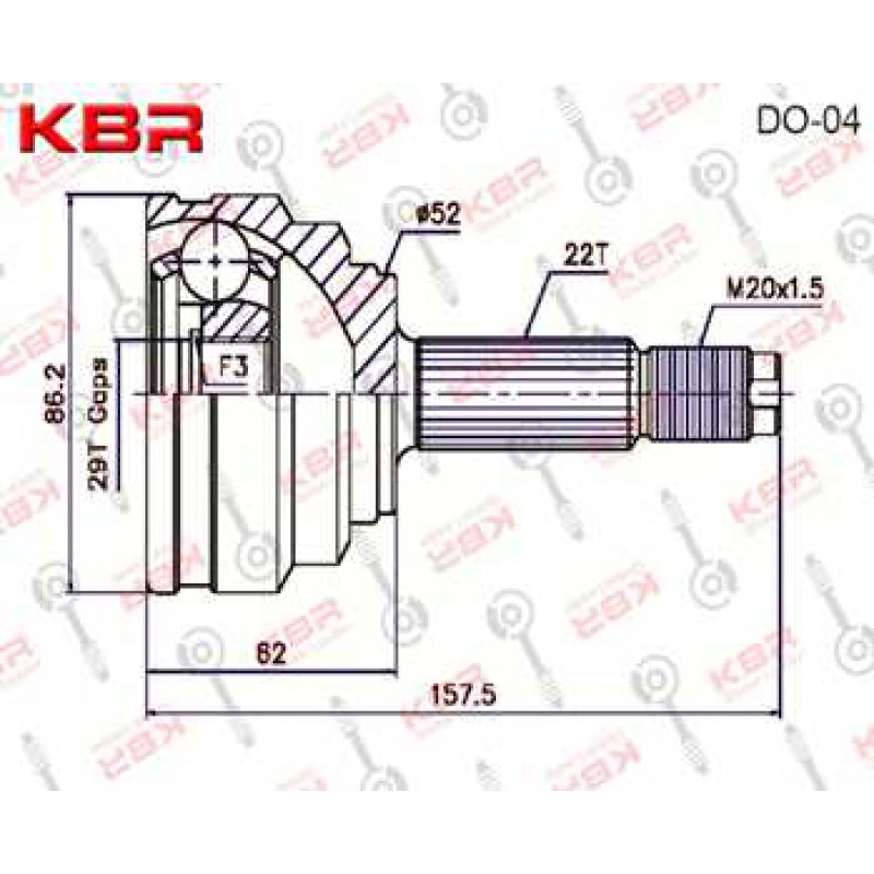 DO04   -   OUTBOARD C V JOINT