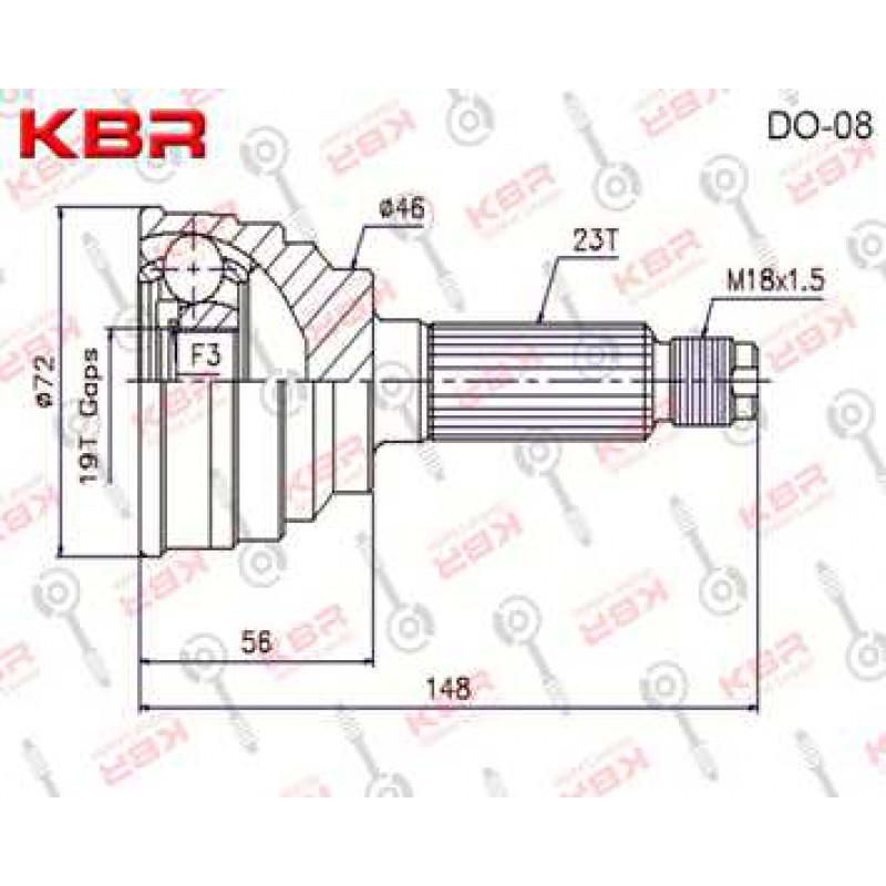DO08   -   OUTBOARD C V JOINT