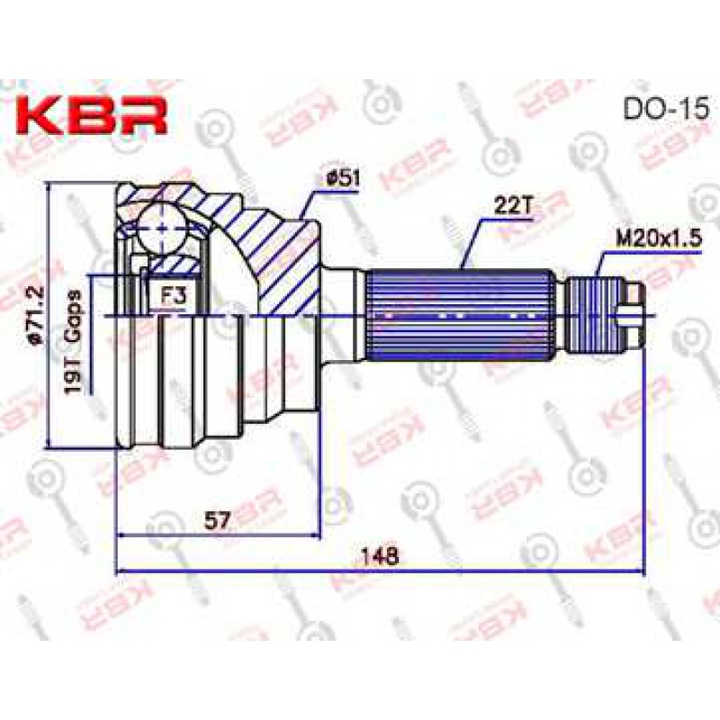 DO15   -   OUTBOARD C V JOINT