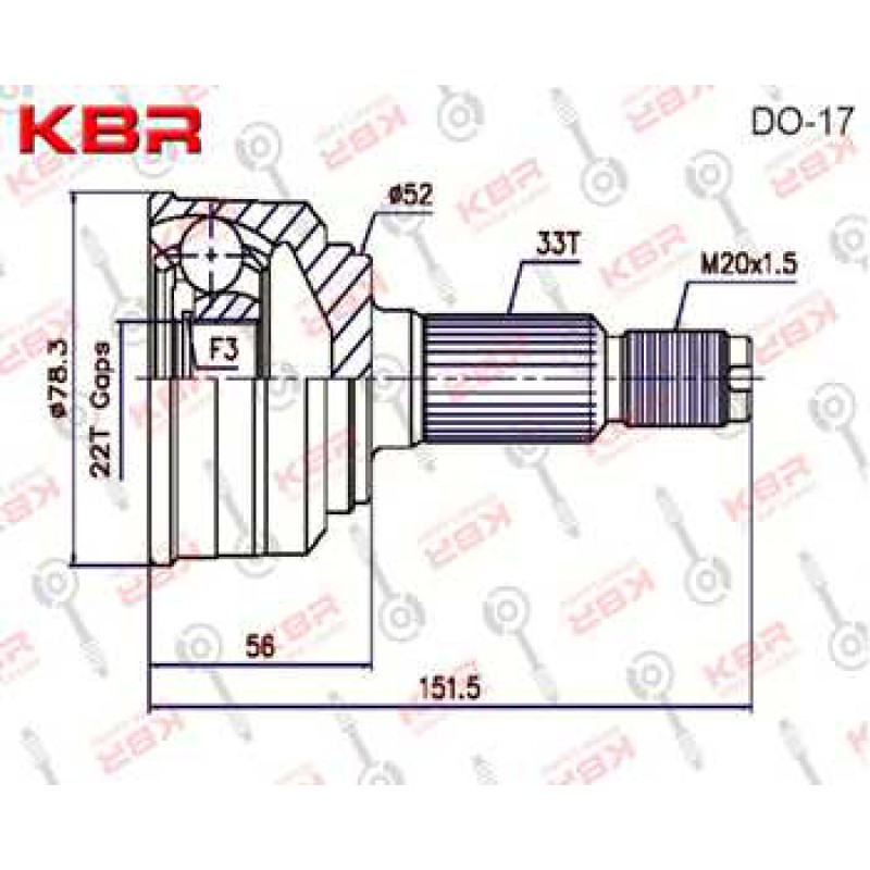 DO17   -   OUTBOARD C V JOINT