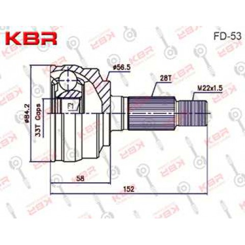  FD53   -   OUTBOARD C V JOINT