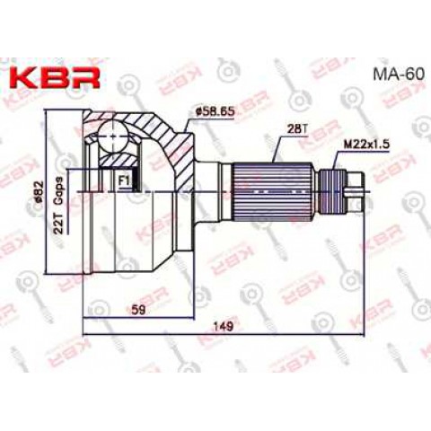MA60   -   OUTBOARD C V JOINT