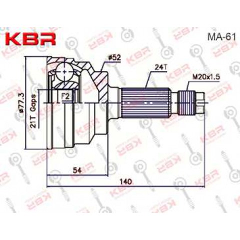 MA61   -   OUTBOARD C V JOINT 