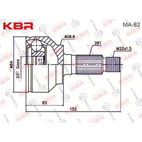 MA82   –   OUTBOARD C V JOINT