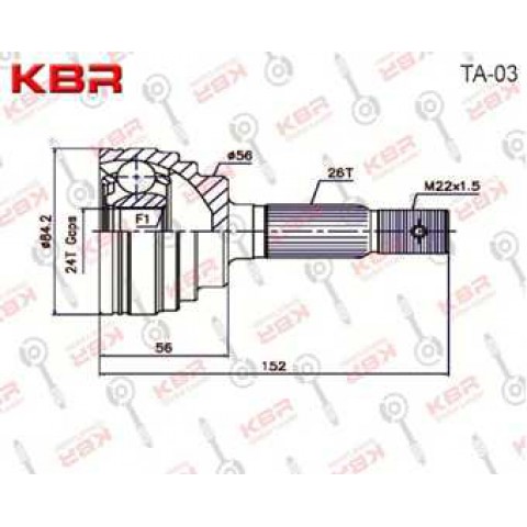 TA03   -   OUTBOARD C V JOINT