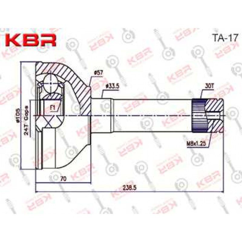  TA17   -   OUTBOARD C V JOINT 