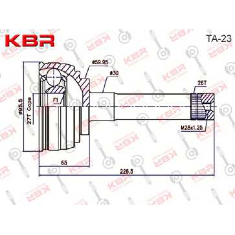 TA23    -   OUTBOARD C V JOINT