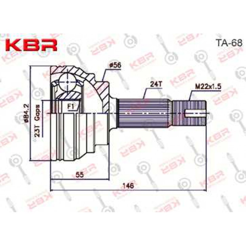 TA68   -   OUTBOARD C V JOINT