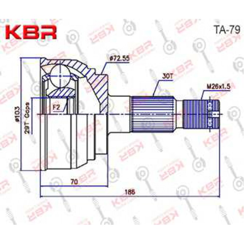 TA79   -   OUTBOARD C V JOINT