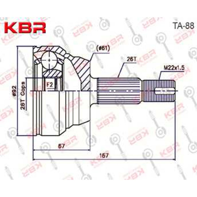 TA88   -   OUTBOARD C V JOINT