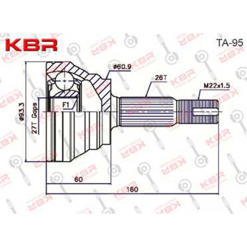 TA95   -   OUTBOARD C V JOINT