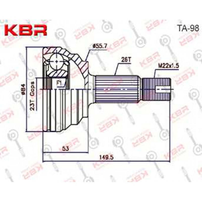  TA98   -   OUTBOARD C V JOINT