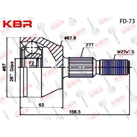 FD73   -   OUTBOARD CV JOINT
