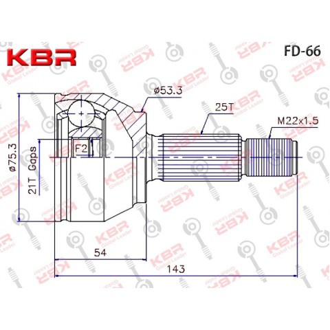 FD66   -   OUTBOARD C V JOINT